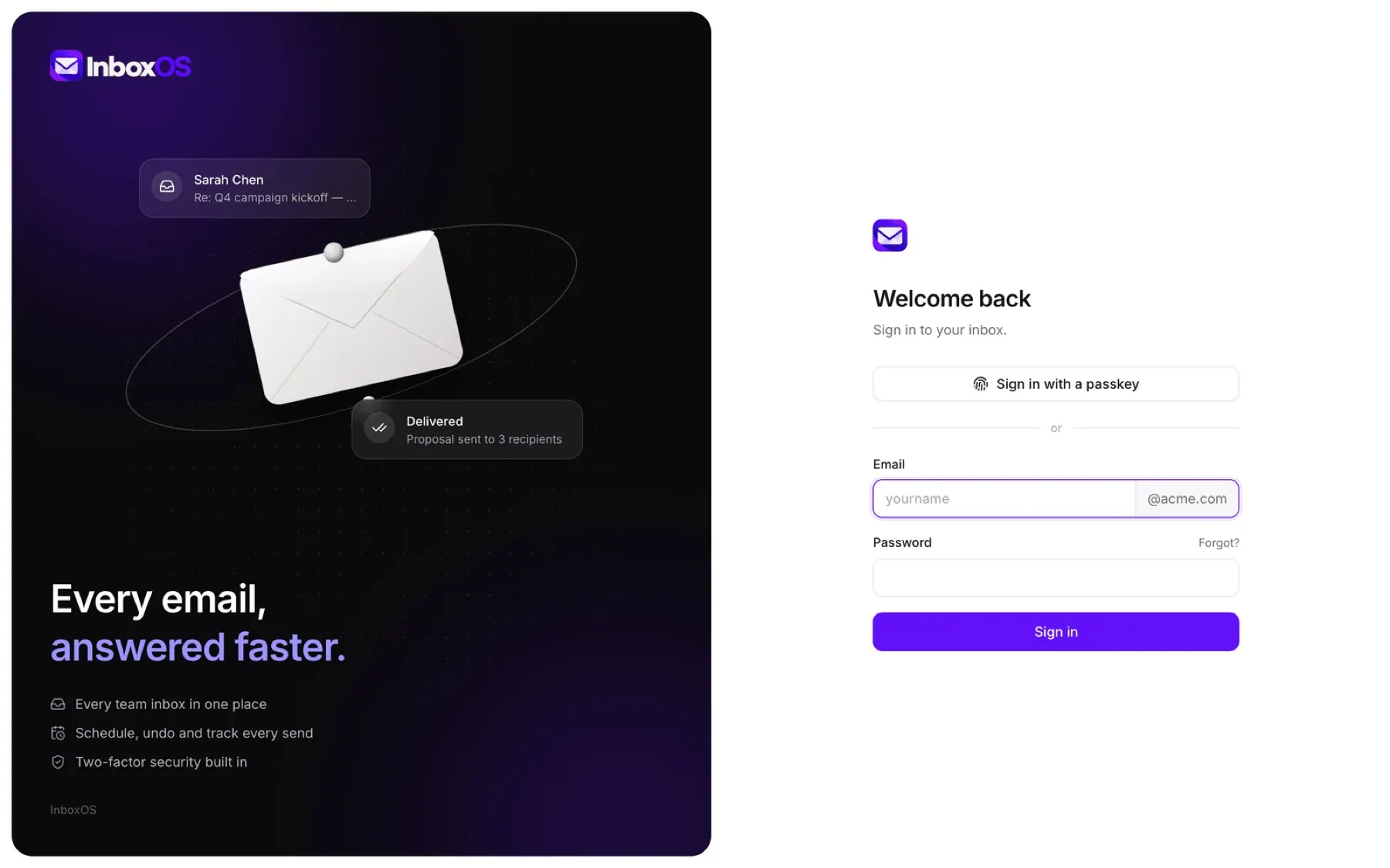 InboxOS — Sign in