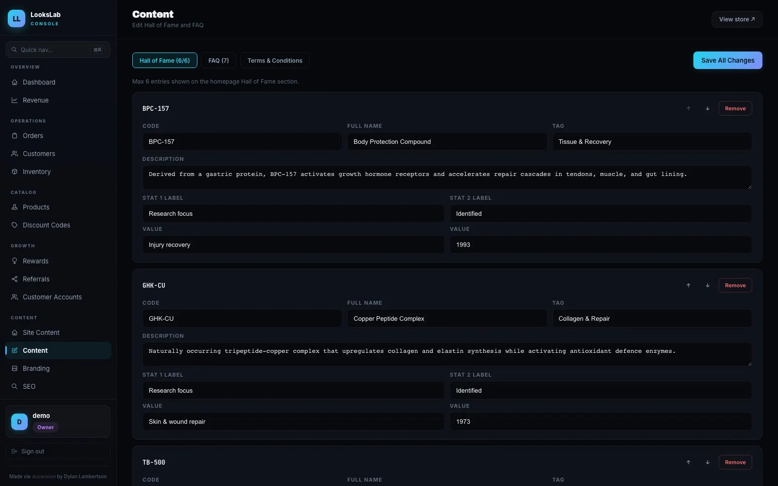 LooksLab — Content